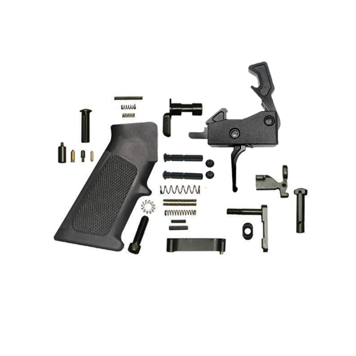 AR 15 Lower Parts Kit With 3.5 LB Flat Drop In Trigger - AR Build Junkie